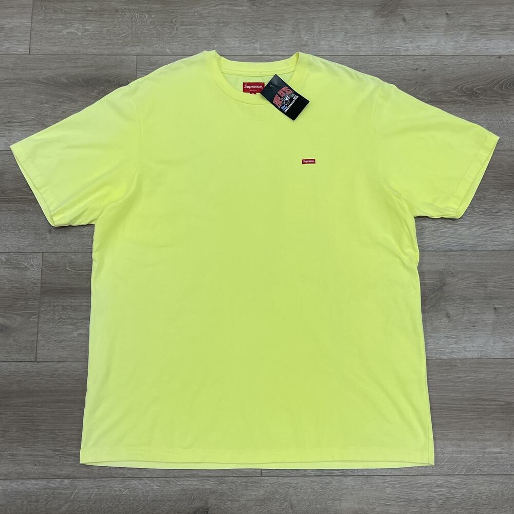 FW20 Supreme Small Box Logo Yellow Tee T Shirt sz XL SF